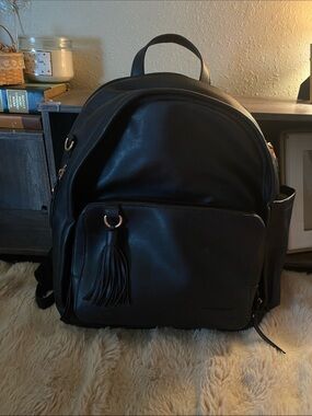 Skip Hop Black Faux Leather Pouch